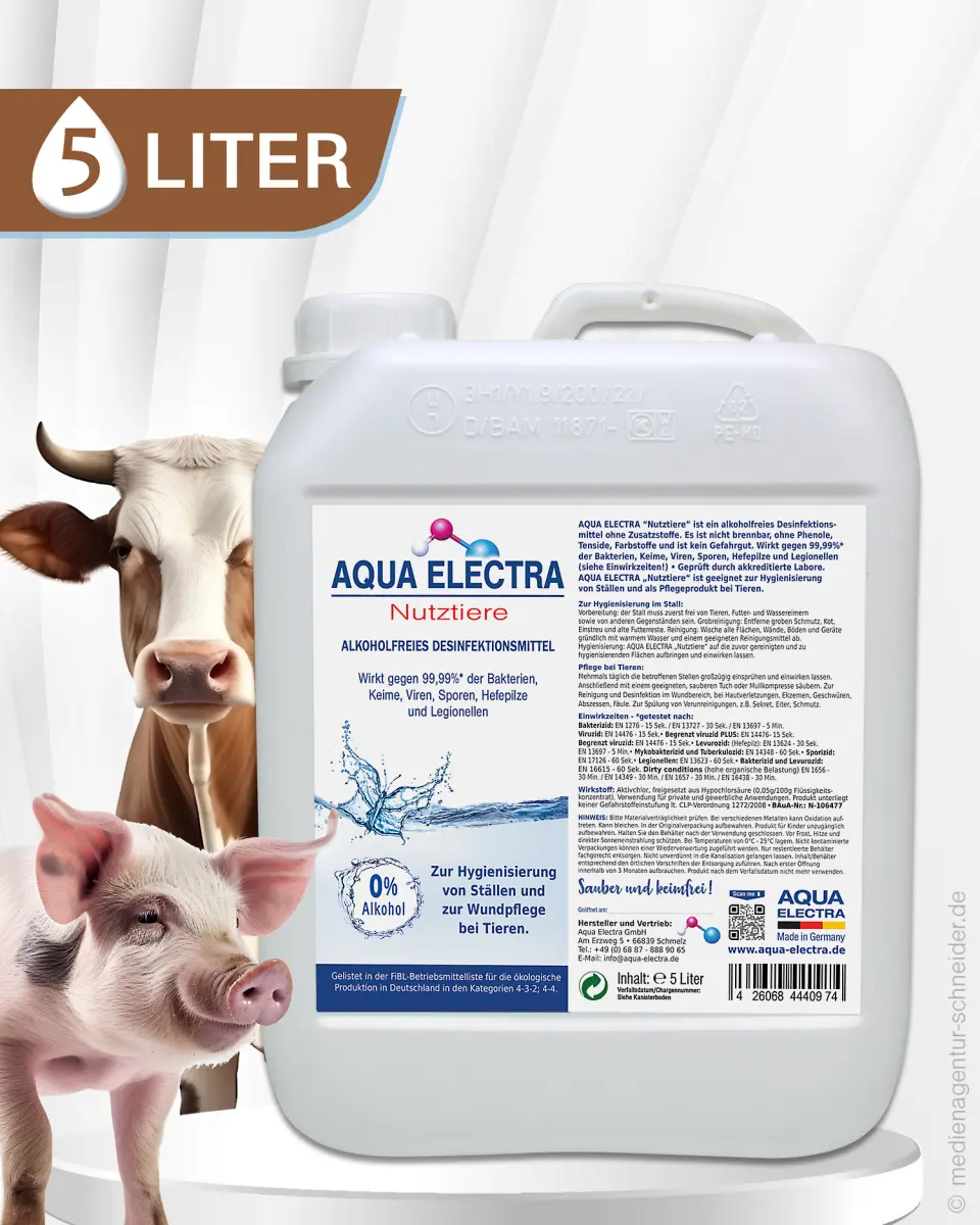 AQUA ELECTRA Nutztiere 5 Liter für Stallbereiche