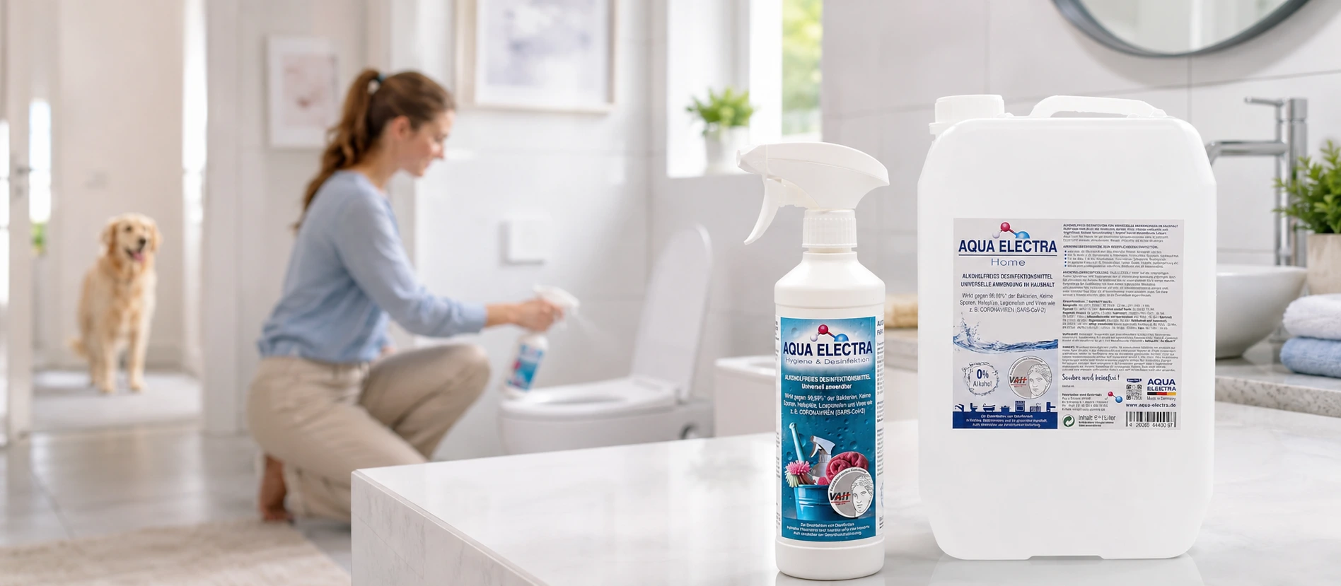 AQUA ELECTRA Hygiene und Desinfektion für Haushalt, Bad und Oberflächen