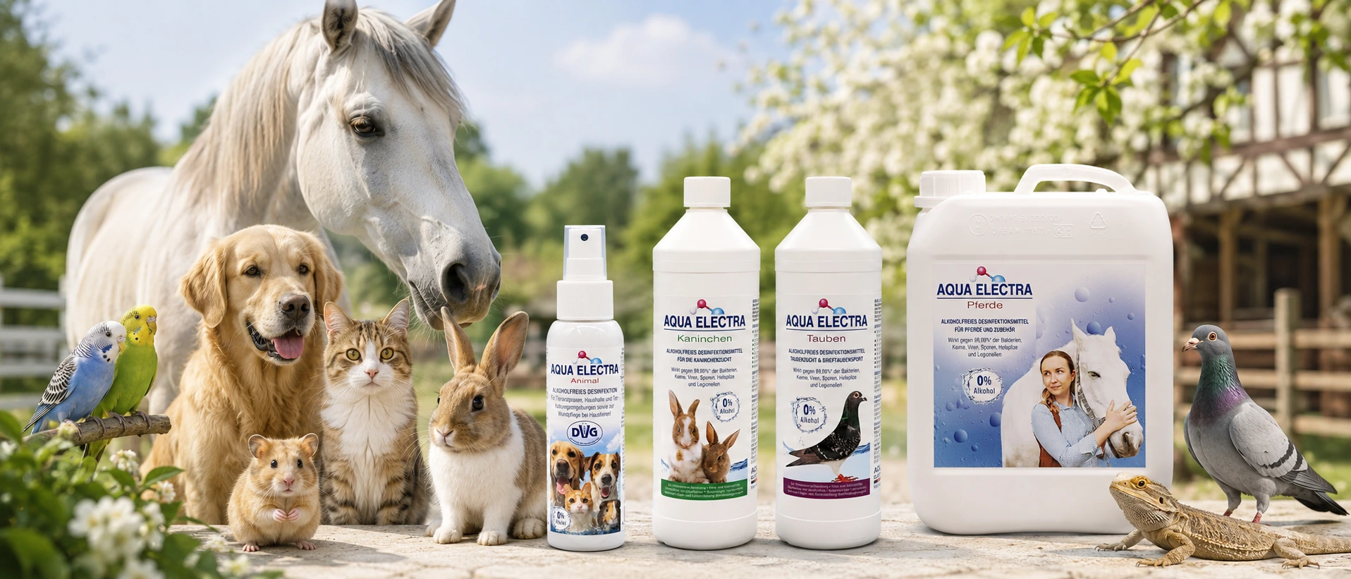 AQUA ELECTRA für Haustiere, Pferde, Kaninchen und Tauben