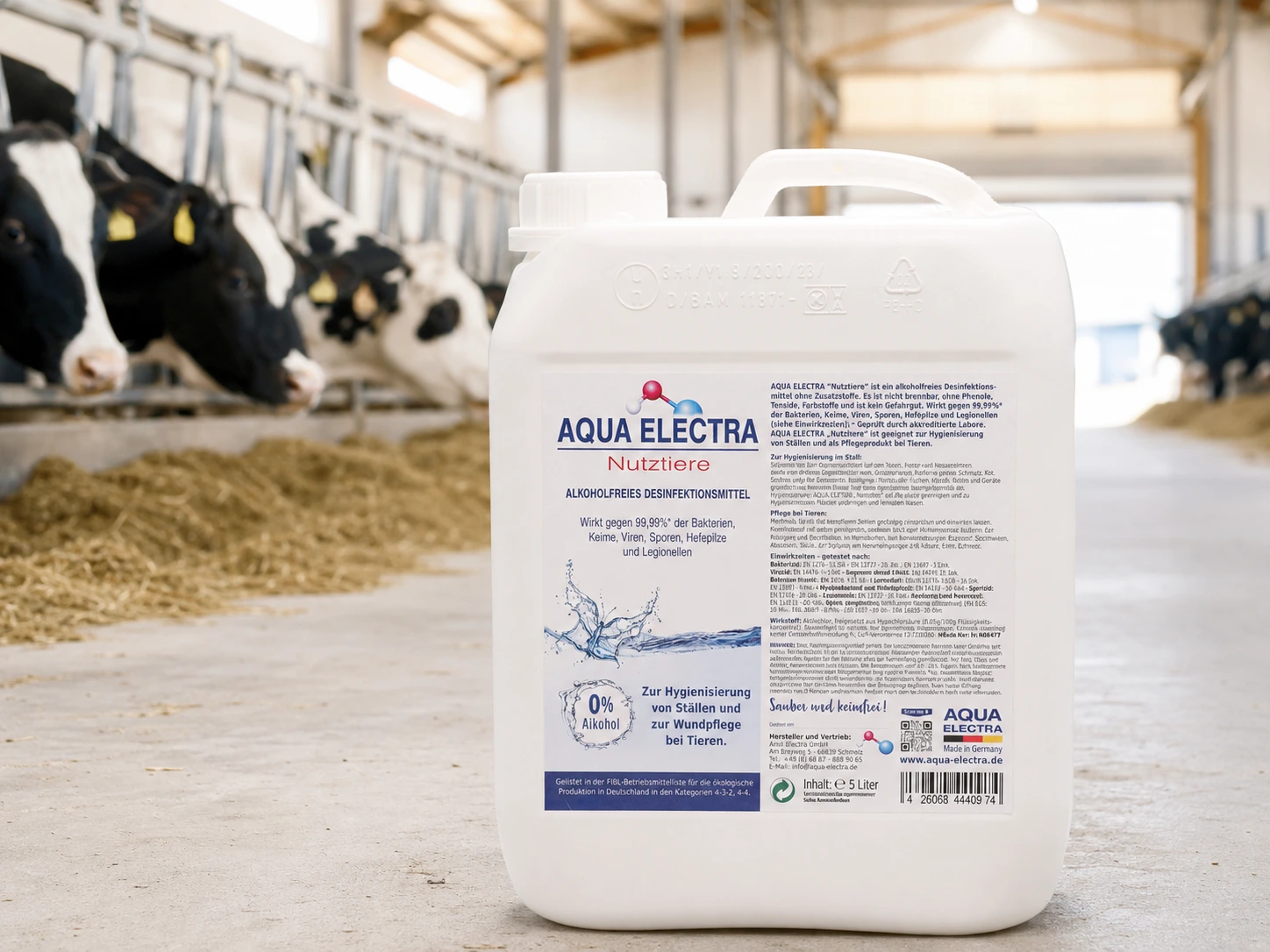 AQUA ELECTRA Nutztiere Kanister für Stallhygiene